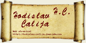 Hodislav Čalija vizit kartica